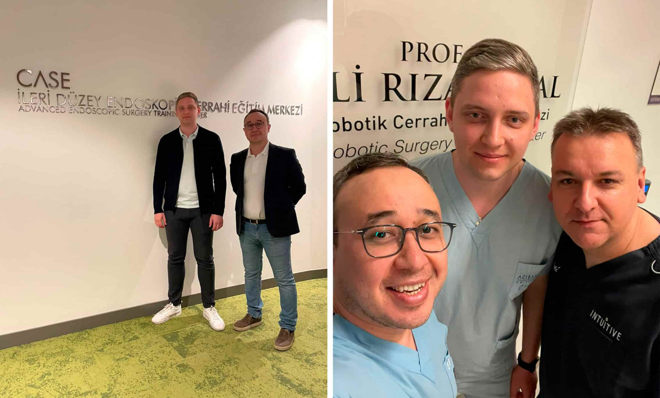Ренат Иватуллаевич и Артем Андреевич на обучении Intuitive